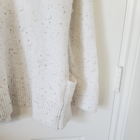Chloe & Jasmine Cream Marl Open Soft Cozy Cardigan Sweater L - Picture 9 of 9